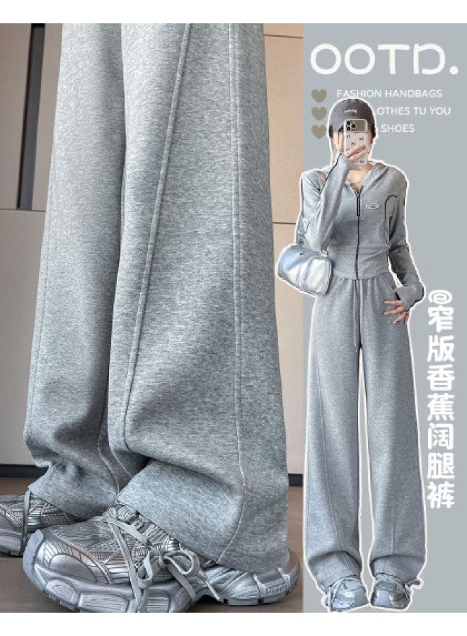 Hstyle Slim-fit Banana Wide-leg Pants For Women - 2025 Spring/fall Collection, Optional Extended Length, Loose Comfortable Athletic Tapered Pants, Slimming & Versatile Casual Trousers - Image 1