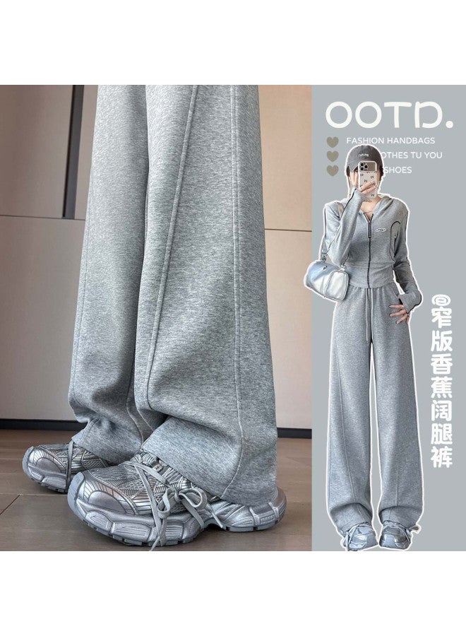 Hstyle Slim-fit Banana Wide-leg Pants For Women - 2025 Spring/fall Collection, Optional Extended Length, Loose Comfortable Athletic Tapered Pants, Slimming & Versatile Casual Trousers - Image 2