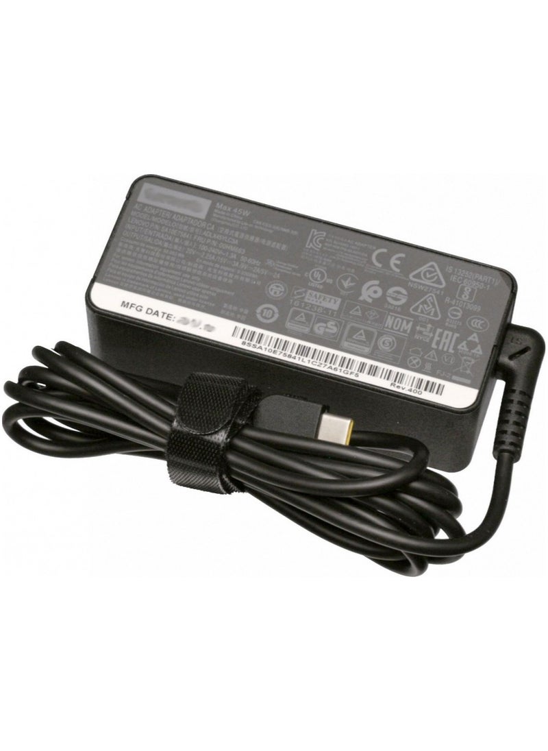 JSBazar - 45W 20V 2.25A Type-C USB-C Lenovo ThinkPad X1 Tablet/Dell/HP/Google Chromebook/Asus zenbook3 Replacement Charger - Image 1