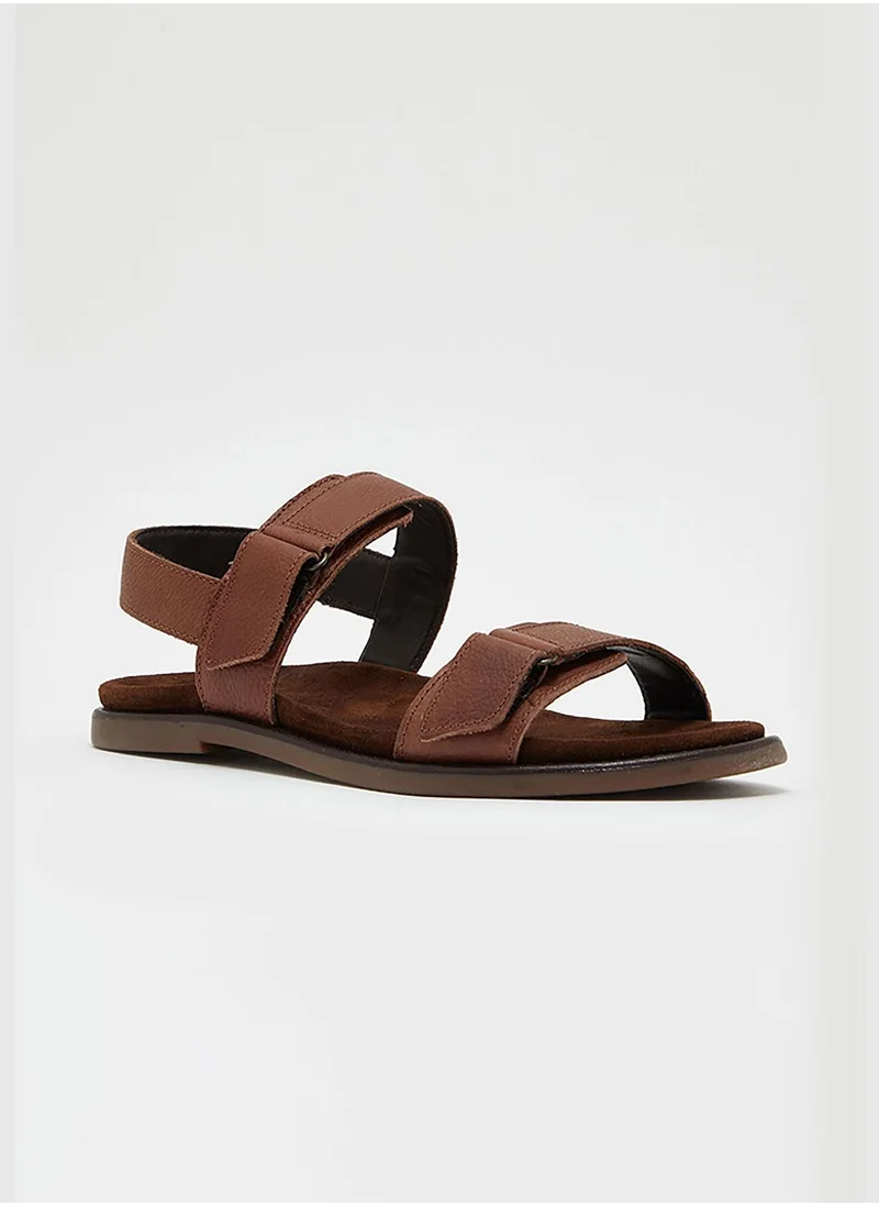 سي سي سي Double Strap Leather Sandal