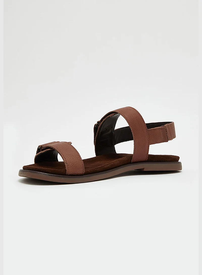 CCC Double Strap Leather Sandal