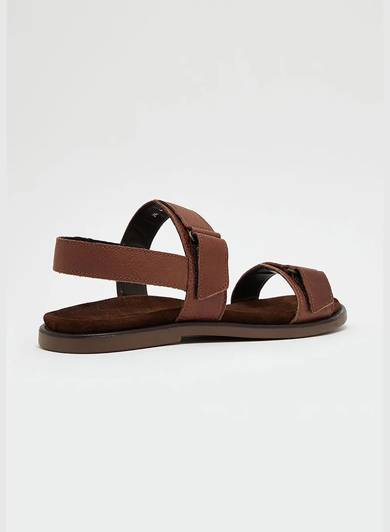 CCC Double Strap Leather Sandal