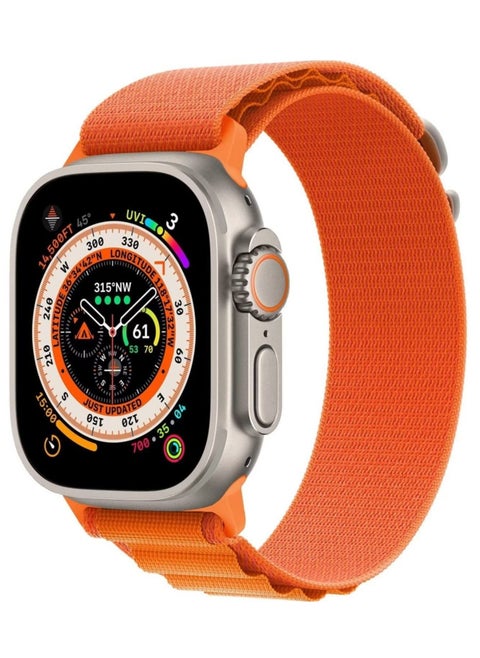 Apple Watch Ultra Straps,Women Men,Two Textile Layers Woven Loop Titanium G-Hook Sport Band for Iwatch Series 8/7/6/5/4/3/2/1/SE,Starlight,44/45/49mm