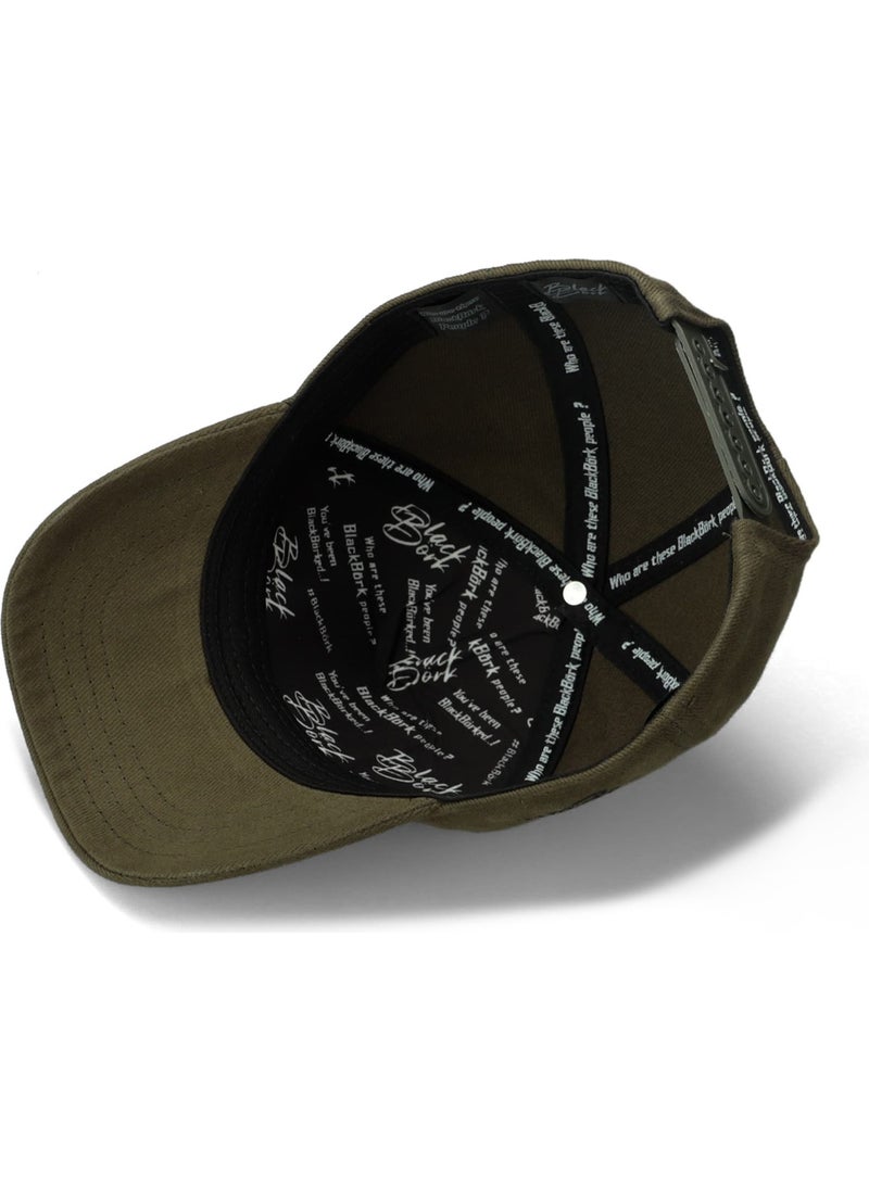 Black Börk BlackBörk V1 Kids Baseball Chameleon - Khaki Children's Hat (Cap) with 3 Code Logo  - Image 5