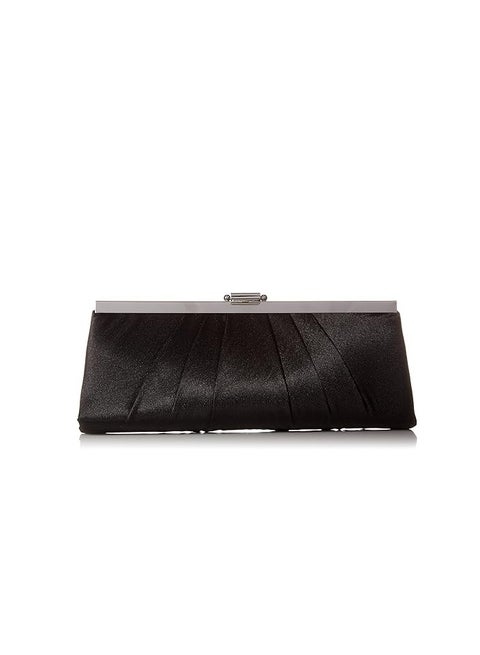 Blaire Women's Satin Frame Evening Clutch Bag Purse with Shoulder Chain Included