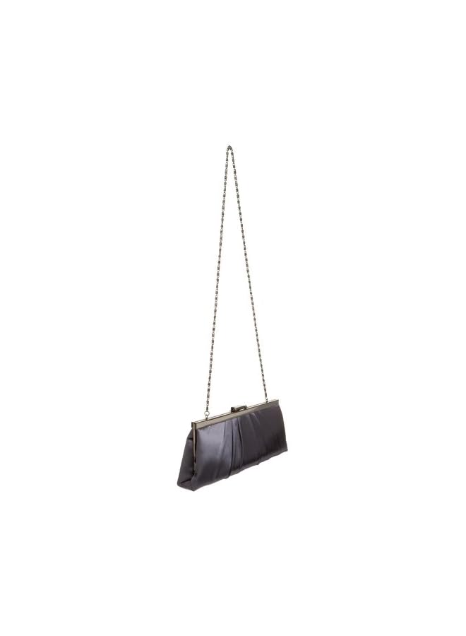 Blaire Women's Satin Frame Evening Clutch Bag Purse with Shoulder Chain Included
