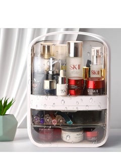 Hanayo Makeup Organizer Transparent Cosmetic Storage Rack with Drawers Multifunctional Large Capacity Stylish Desk Organizer for Makeup Small Items Stationery(Pink)  - Image 3