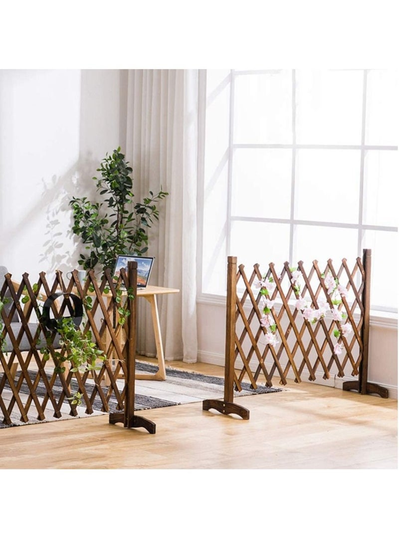 LINGWEI Wooden Fence Privacy Screen Freestanding Fences Dog Safety Fence - Image 1