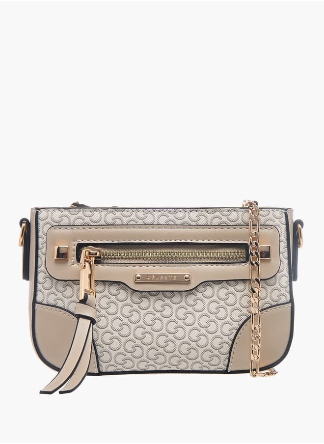 Celeste Womens Monogram Print Crossbody Bag  - Image 1