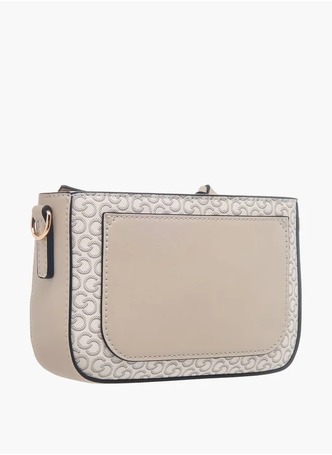 Celeste Womens Monogram Print Crossbody Bag