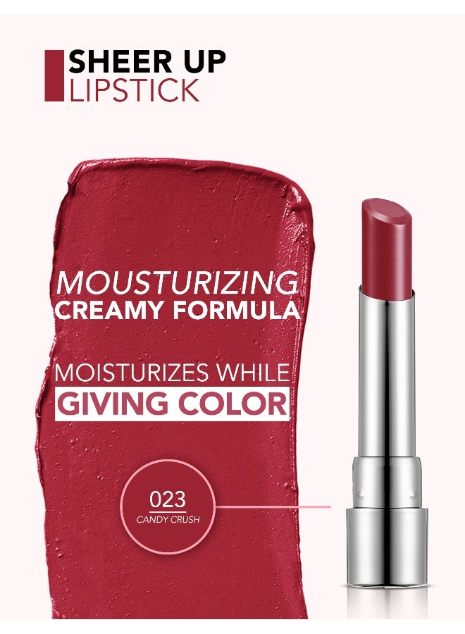 flormar Sheer Up Lipstick – 023 Candy Crush – Semi-Transparent Moisturizing Lipstick, Glossy Color Finish, Oil-Enriched Smoothing Texture 023 Candy Crush - Image 5