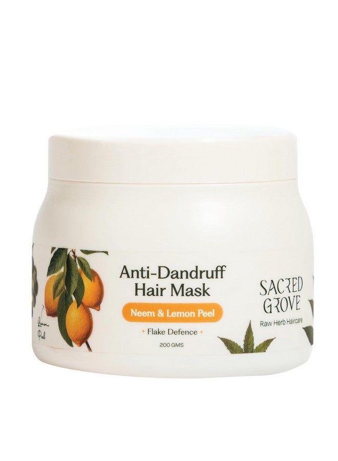 Sacred Grove Anti Dandruff Hair Mask with Neem & Lemon Peel | Pre-Shampoo Scalp Mask for Itchy, Flaky Scalp | with Intense Dandruff Treatment | Herbal Hair Mask for Dry, Damaged Hair | For Women & Men | 200ml - Image 1
