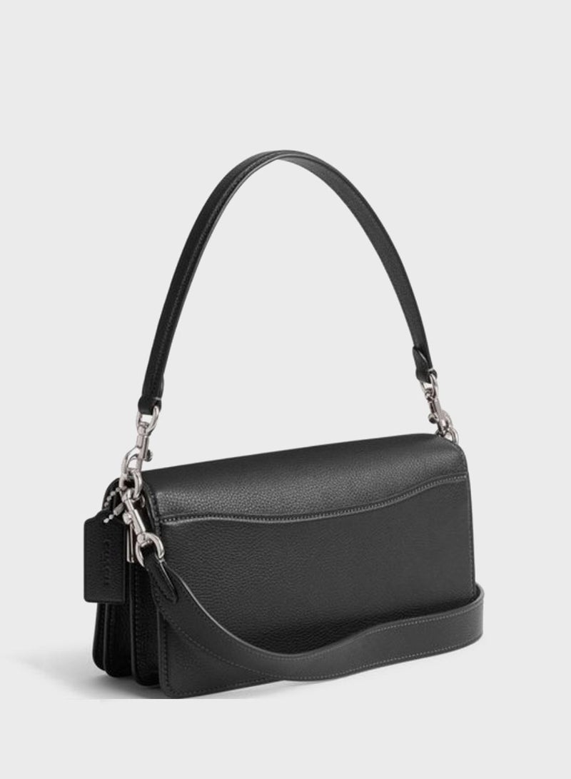 كوتش حقيبة كتف تابى  بجلد الحصى المصقول - Image 2