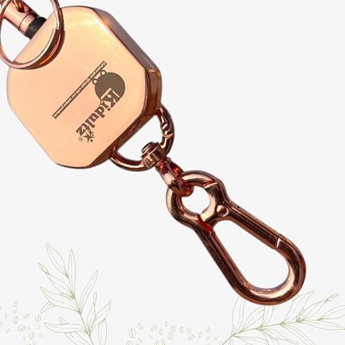 Kidultz Heavy Duty Metal Zinc Alloy I'd Card Retractable Black Stylish Badge yoyo Reel, Key Chain Holder Belt Clip Pull Cord with 27.5" Steel Cable (Gold) - Image 2