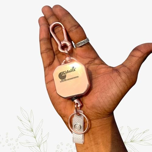 Kidultz Heavy Duty Metal Zinc Alloy I'd Card Retractable Black Stylish Badge yoyo Reel, Key Chain Holder Belt Clip Pull Cord with 27.5" Steel Cable (Gold) - Image 4