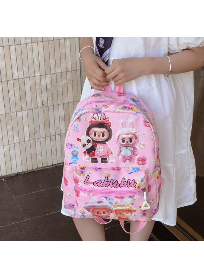LABUBU New Large-capacity Children's Bag LABUBU Elementary School Boy and Girl Backpack Kindergarten Backpack Outing Trend Backpack 32*25*11CM - Image 3