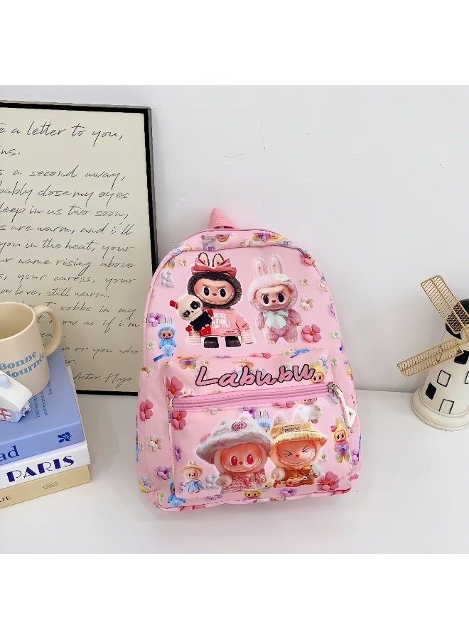 LABUBU New Large-capacity Children's Bag LABUBU Elementary School Boy and Girl Backpack Kindergarten Backpack Outing Trend Backpack 32*25*11CM - Image 1