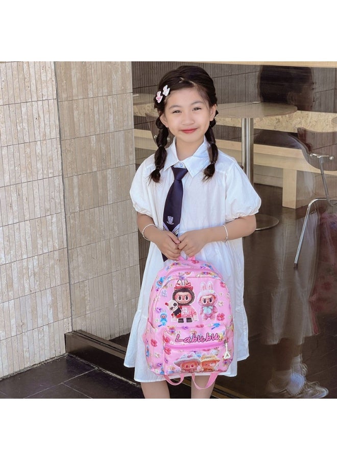 LABUBU New Large-capacity Children's Bag LABUBU Elementary School Boy and Girl Backpack Kindergarten Backpack Outing Trend Backpack 32*25*11CM - Image 2