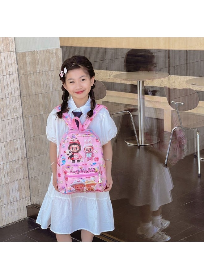 LABUBU New Large-capacity Children's Bag LABUBU Elementary School Boy and Girl Backpack Kindergarten Backpack Outing Trend Backpack 32*25*11CM - Image 4