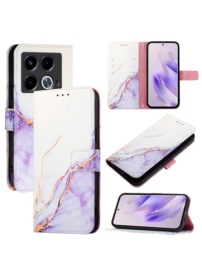 Zaboon Case For Infinix Note 40 4G PT003 Marble Pattern Flip Leather Phone Case - Image 1