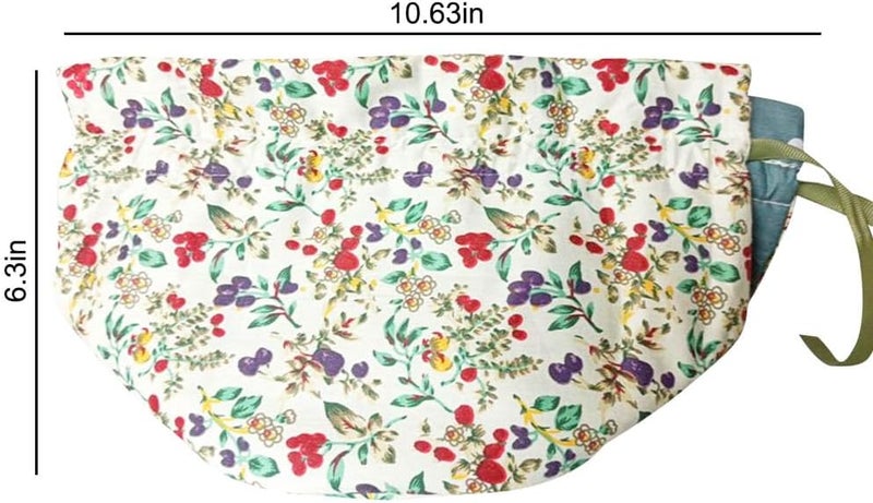 Yangshine Vintage Handmade Tea Cozy, Nature Cotton Teapot Dust Proof Cover Insulated Kettle Tea Warmer for Home Kitchen Decor Tea Cozies for Hotel Restaurant Tea Party (Cherry) - Image 2