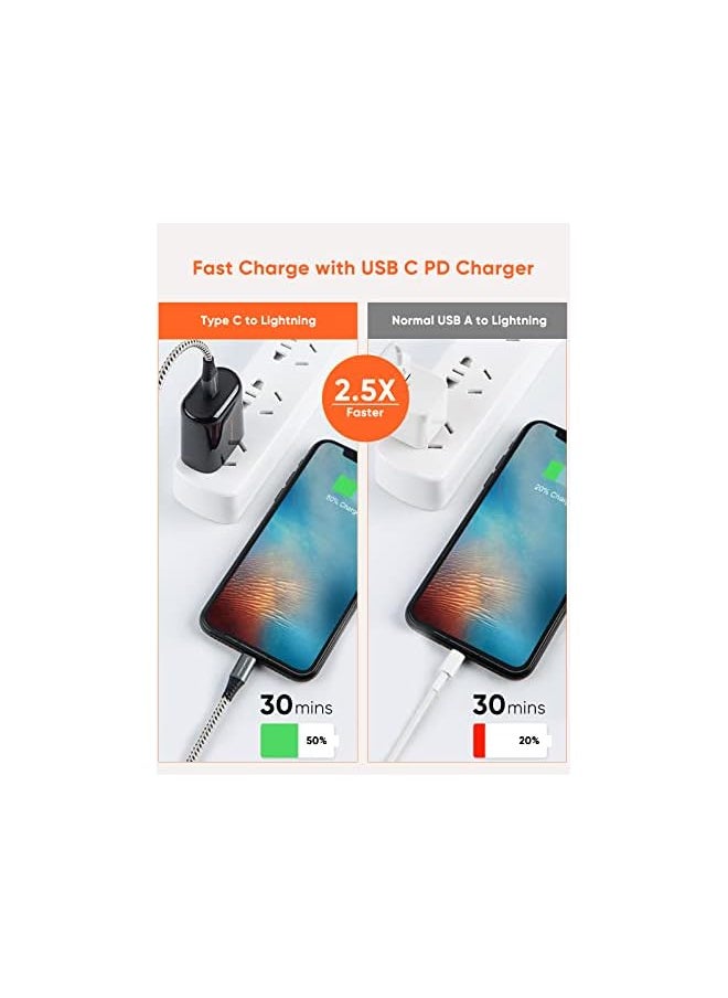 CableCreation - Short Usb C To Lightning Cable 1Ft 0.3M Mfi Certified Type C Iphone Charging Cable Pd Fast Charging Cord Compatible For Iphone 14 13 12 11Pro Ipad Pro air pods And More - Image 1