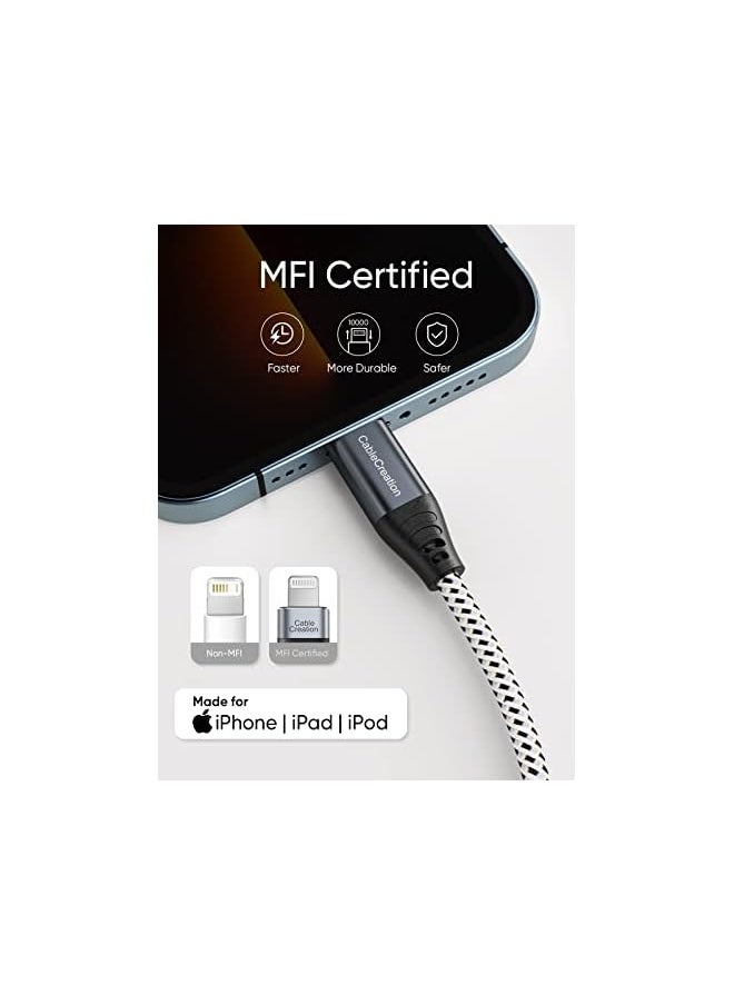 CableCreation - Short Usb C To Lightning Cable 1Ft 0.3M Mfi Certified Type C Iphone Charging Cable Pd Fast Charging Cord Compatible For Iphone 14 13 12 11Pro Ipad Pro air pods And More - Image 1
