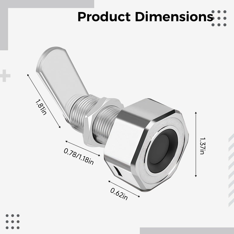 Smart Fingerprint Cabinet Lock USB Rechargeable Zinc Alloy App Controlled Silver - Image 4