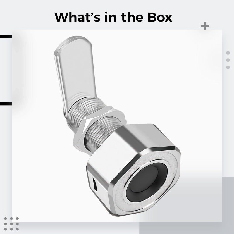 Smart Fingerprint Cabinet Lock USB Rechargeable Zinc Alloy App Controlled Silver - Image 3