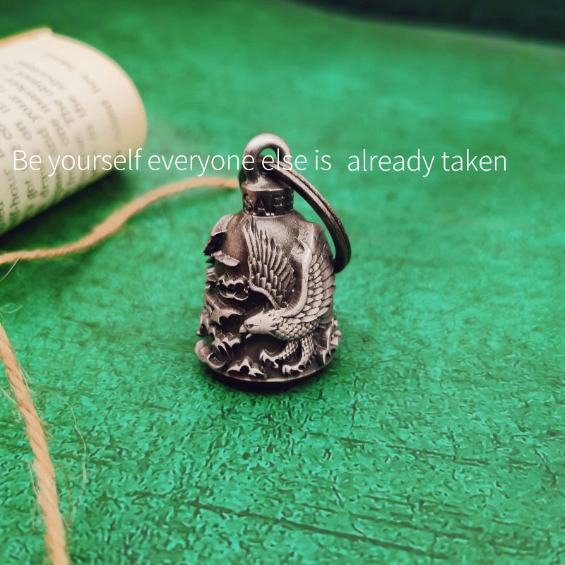 GARGOYLE BELLS Motorcycle Bell with Hanger for Biker, Good Luck Biker Bells & Motorcycle Accessories, Key Chain with Delicate Luck Bell - Image 5