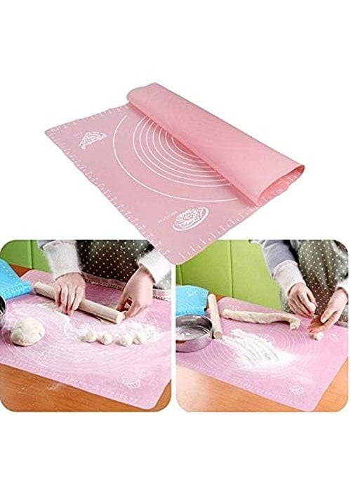 KASSY POP CURATED JUST FOR YOU NonStick Kneading Dough Mat Bakery Measuring Mat Easy to Clean Silicone Mat 50x40cm Random Colour