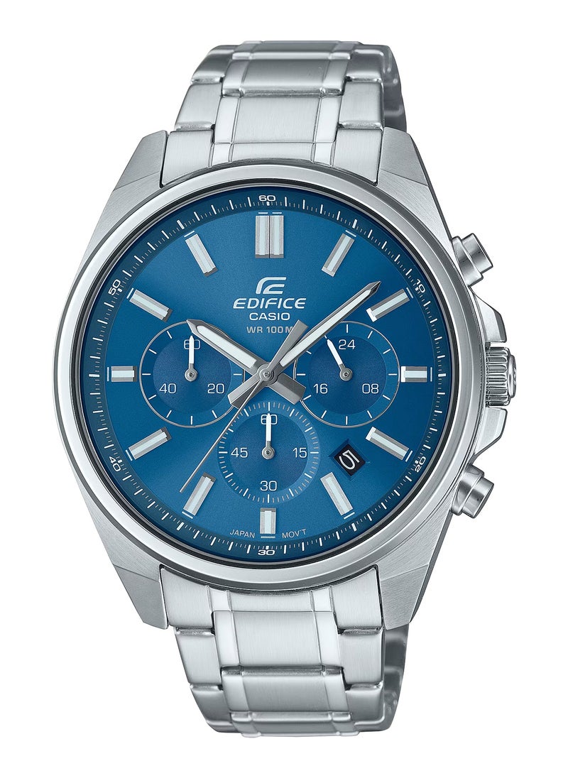 CASIO Edifice EFV-650D-2A Blue Standard Chronograph Analog Quartz Sporty Men's Wrist Watch 