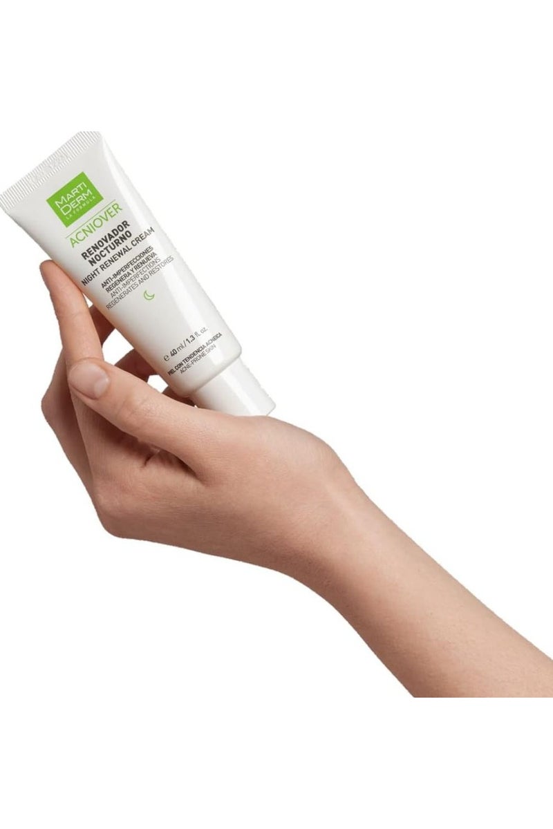 Martiderm Acniover Night Renewal Cream Acne-Prone Skin 40ml - Image 3