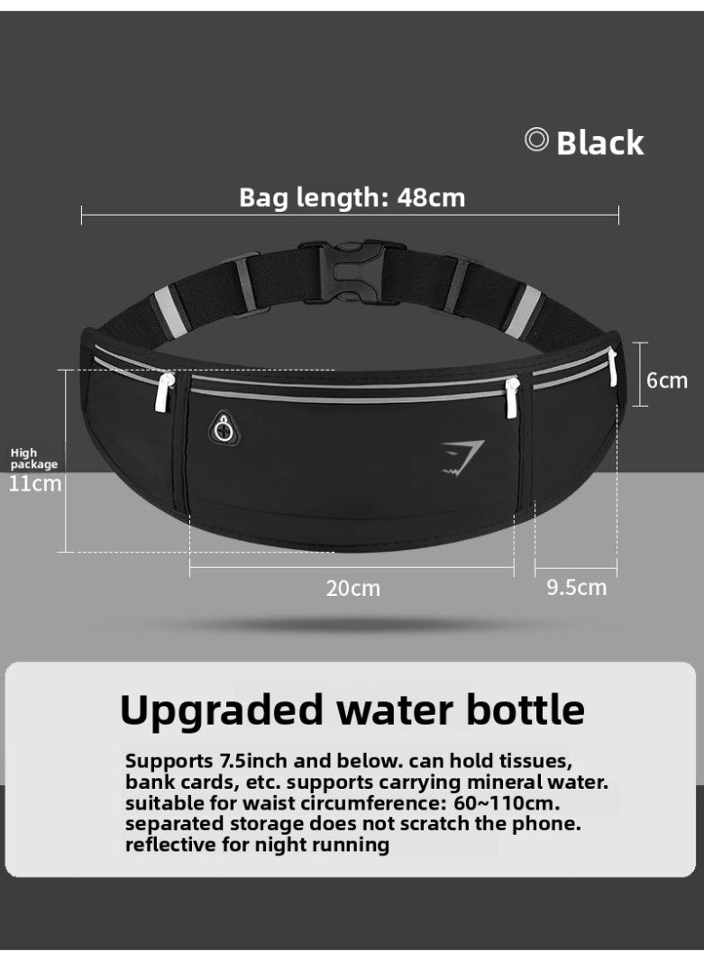جيمشارك Gymshark Running Belt with Water Bottle Holder | Reflective Fanny Pack for Phone, No-Bounce Waist Bag for Gym & Sports Running Belt with Water Bottle Holder | Reflective Fanny Pack for Phone, No-Bounce Waist Bag for Gym & Sports - Image 5