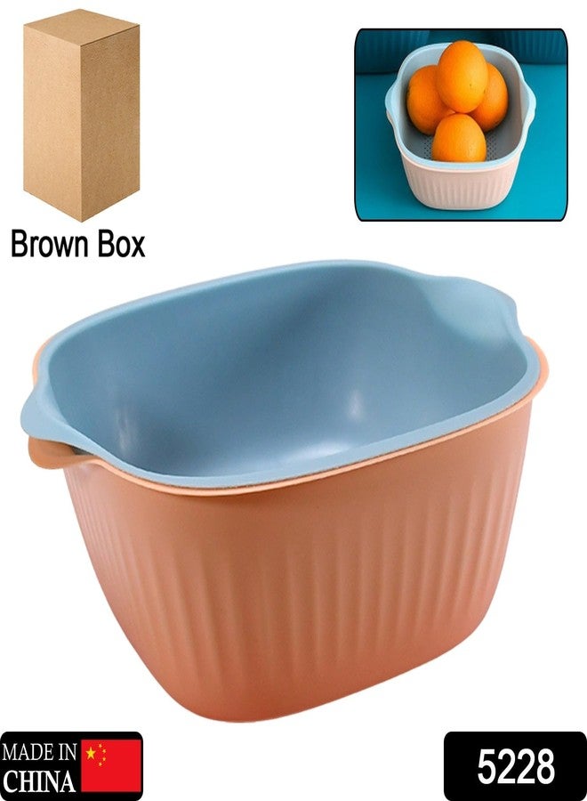 zingware Kitchen Bowl Plastic Washing Bowl and Strainer Drainer Basket for Home & Kitchen Use - Image 3