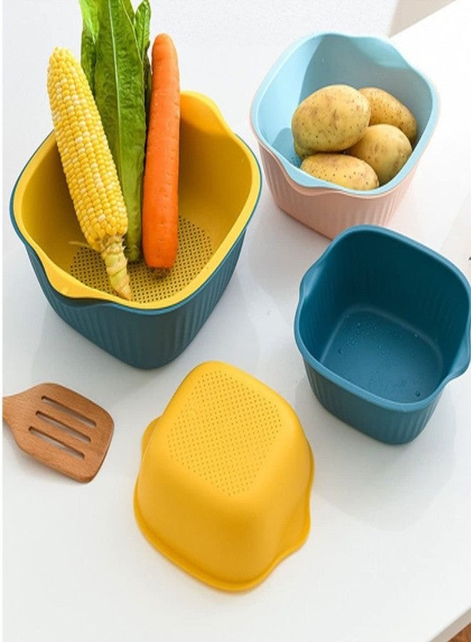 zingware Kitchen Bowl Plastic Washing Bowl and Strainer Drainer Basket for Home & Kitchen Use - Image 4