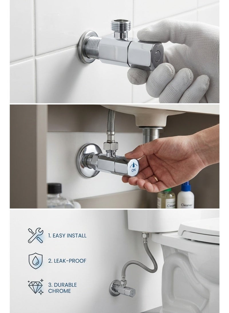 GT Multi-Scenario Connection Angle Valve – All-Purpose Household Water Supply Shutoff Valve - Image 3