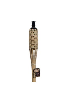 Kole Kole Angle-Cut Island-Style Bamboo Wicker Outdoor Torch Light Brown 60inch  - Image 1