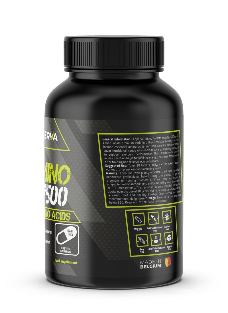 Laperva - Laperva Amino Tablets - 7500mg, 300 Tablets - Lean Muscle Growth, Vegetarian Friendly - Essential Amino Acid Complex for Fitness and Recovery - Image 1