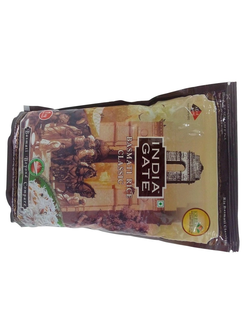 India Gate Basmati Rice - Classic, 1kg Pouch - Image 2