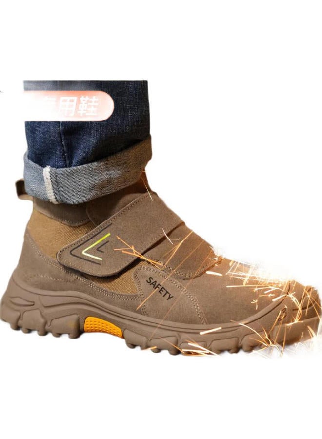 Jingtu Welder Safety Shoes Men Anti-Puncture Anti-Spark Anti-Splash Summer Breathable Wear-Resistant Safety Work Shoes 3027B 42 - Image 1