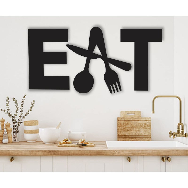 300Sparkles Kitchen Wall Decor Cutout for Home Room Office Cafe Decoration Coffee Corner Black - Image 4