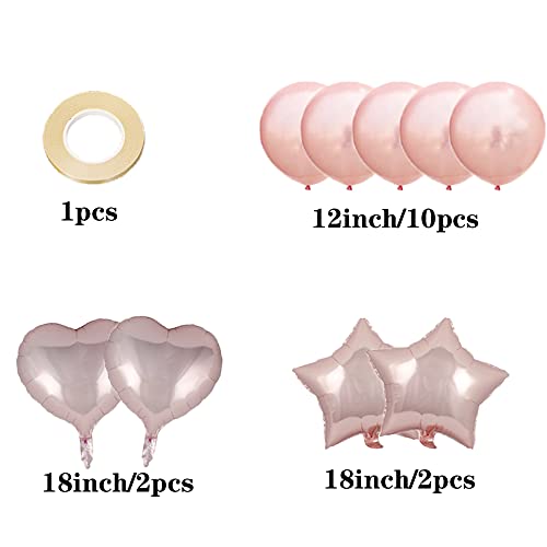 ZSNWGZ Sweet 6th Birthday Decorations Party Supplies,Rose Gold Number 6 Balloons,6th Foil Mylar Balloons Latex Balloon Decoration,Great 6th Birthday for Girls,Women,Men,Photo Props - Image 3