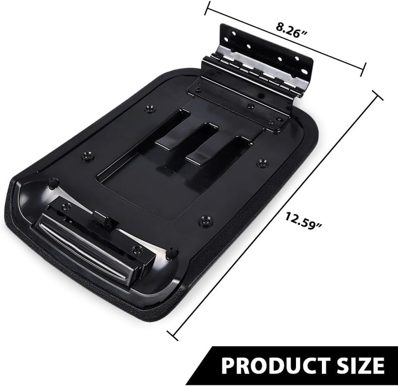 GPLUS Center Console Armrest Lid with Latch Compatible with Ford Mustang 2005 2006 2007 2008 2009 Replacement 5R3Z6306024AAC, 5R3Z-6306024-AAC Black - Image 5