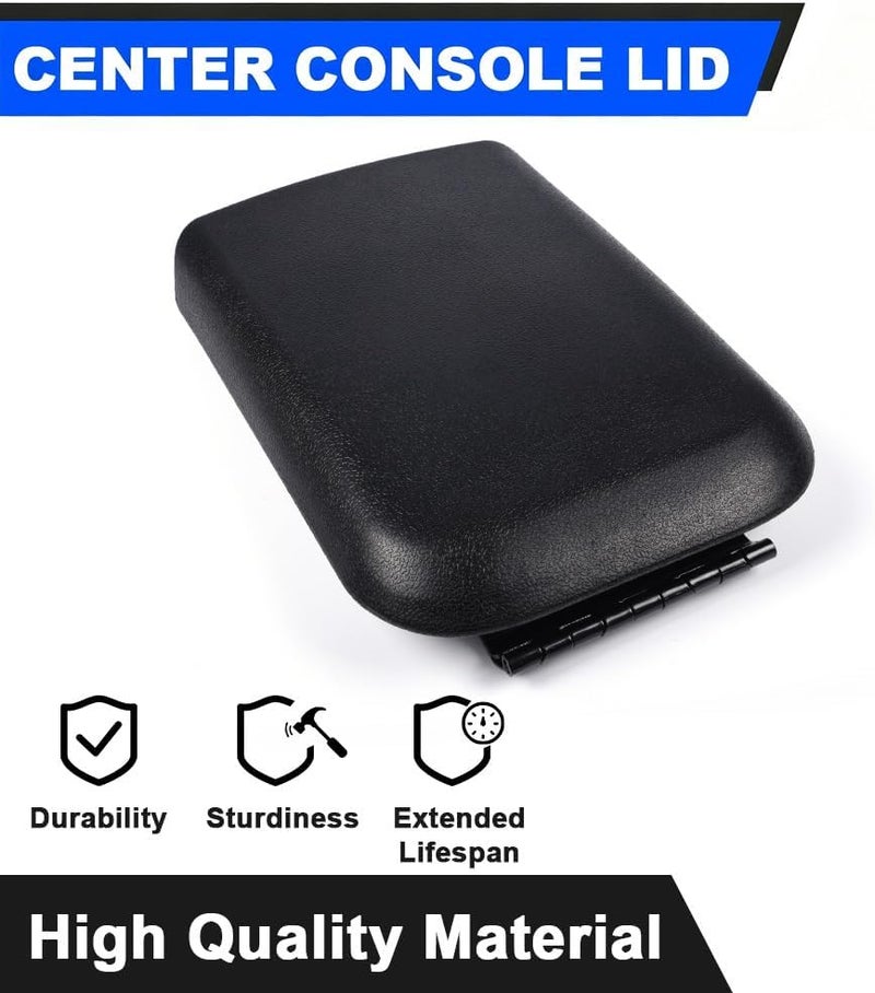 GPLUS Center Console Armrest Lid with Latch Compatible with Ford Mustang 2005 2006 2007 2008 2009 Replacement 5R3Z6306024AAC, 5R3Z-6306024-AAC Black - Image 4