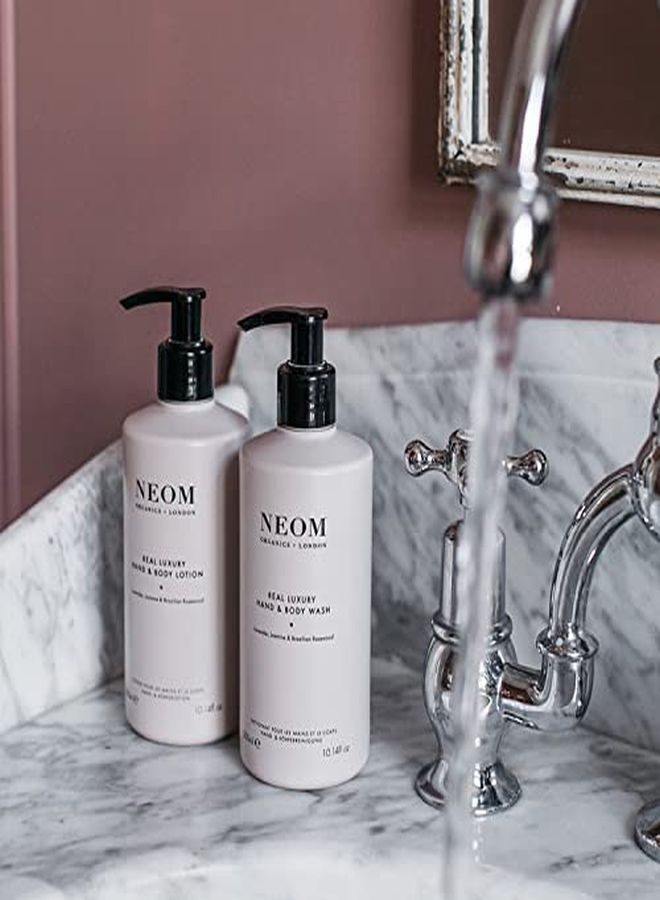 NEOM Real Luxury Hand & Body Wash, 300Ml | Lavender, Rosewood & Jasmine | Gently Cleanse & Soften - Image 2