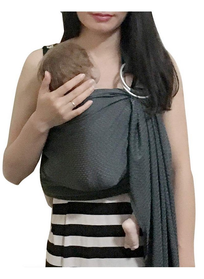 Vlokup Baby Water Ring Sling Carrier ; Lightweight Breathable Mesh Baby Wrap For Infant Newborn Kids And Toddlers ; Perfect For Summer Swimming Pool Beach ; Great For Dad Too Grey - Image 2