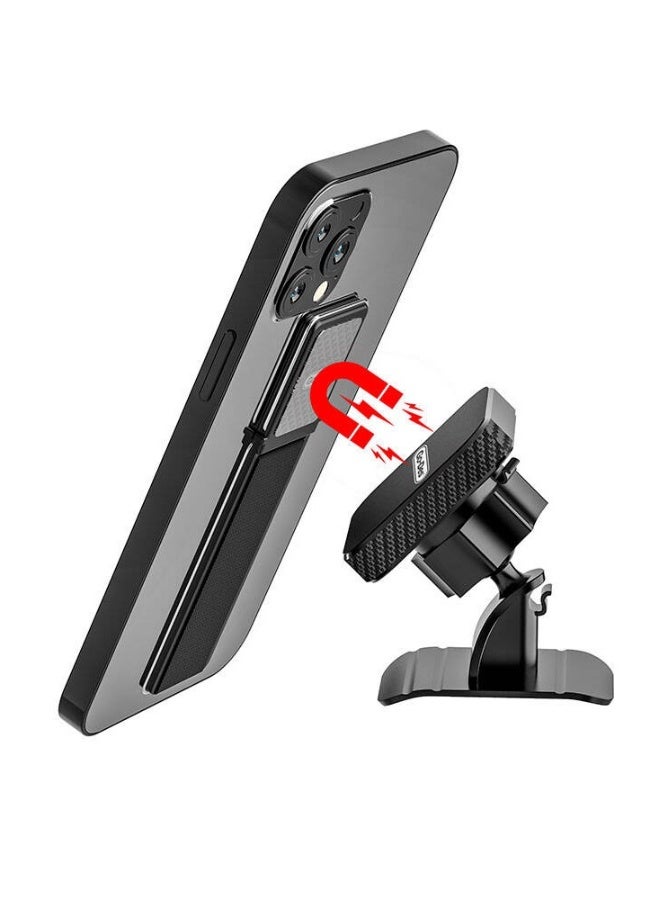 GO-DES Go Des GD-G086 4in1 Magnetic Ring Holder Apparatus with Stand Universal Mobile Phone Finger Holder Sling Rubber Grip Black - Image 2