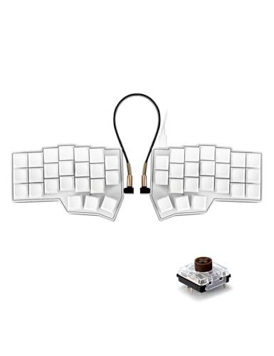 YIVU Corne LP Low Profile Split Ergonomic Keyboard, 40% Ortholinear Hot-Swappable Mechanical Keyboard with RGB Backlight, Vial Programmable for Programmers and Typists - Image 1
