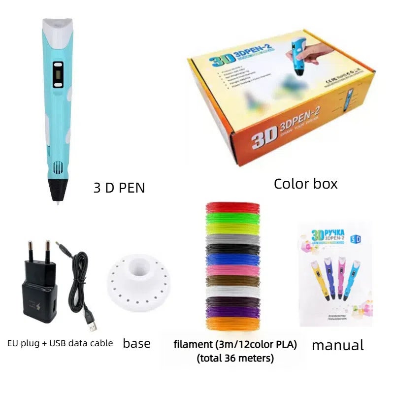The Second Generation Of 3D Printing Pen With 3 Meters 12 Color Consumables 36 Meters E-Commerce 3D Pen E-Commerce Products - Image 5